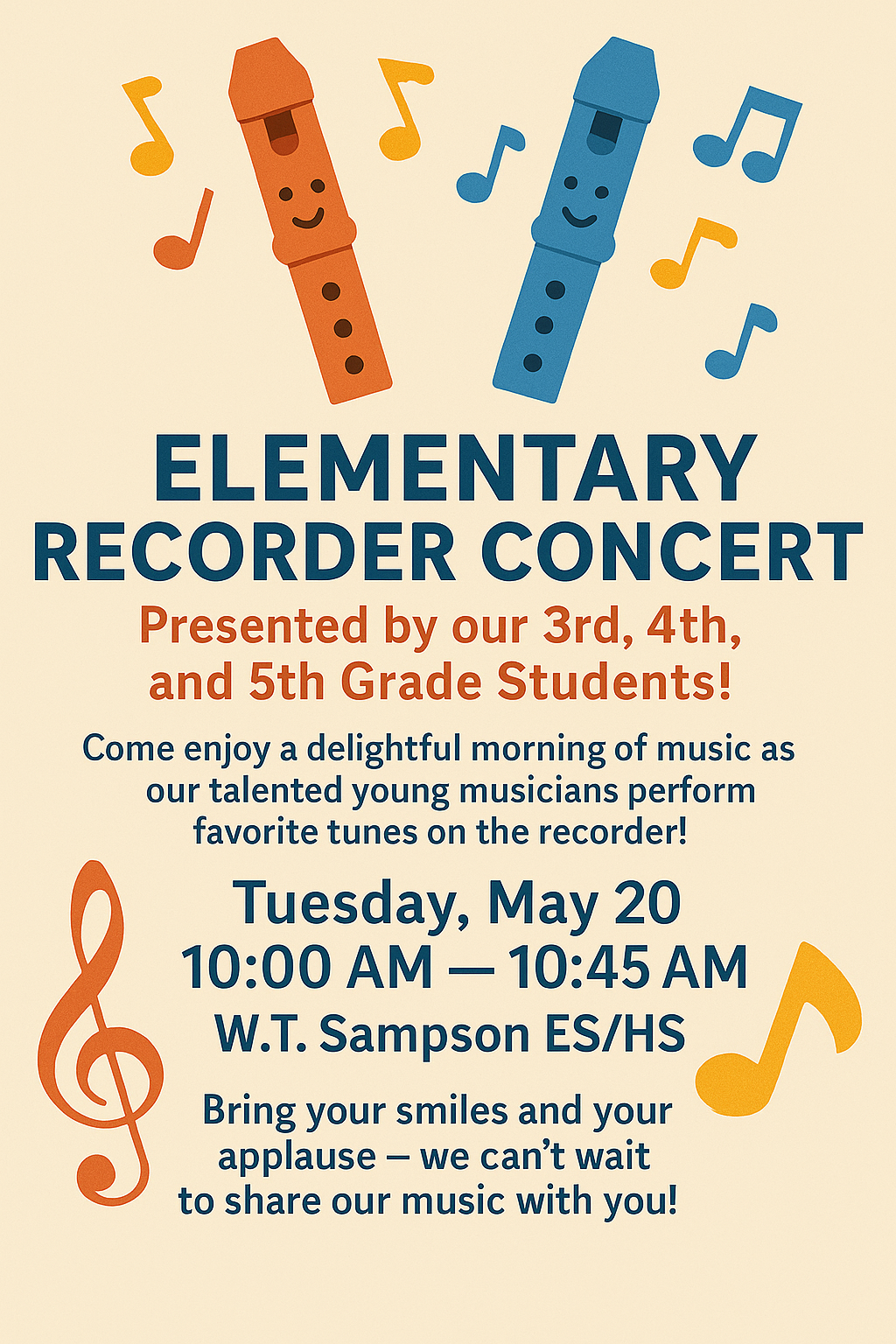 recorder concert flier